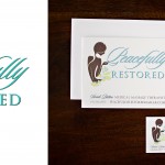 Project: Logo, Brochure and Gift Certificate 

Client: Sarah Patton, Peacefully Restored

Brand development and marketing material for new restorative massage therapy intended for a female clientele. Brand focused on the healing aspect of massage, reconnecting the female form to nature. Brochure and gift certificate were printed on a premium ivory metallic paper.